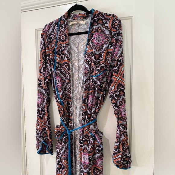 Free People Boho Hippie Robe Don’t You Wait kimono duster jacket open cardigan - Picture 12 of 14